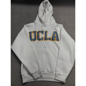 UCLA Bruins Hoodie Pullover white Sweatshirt Gold Blue Logo Athletics X-Small